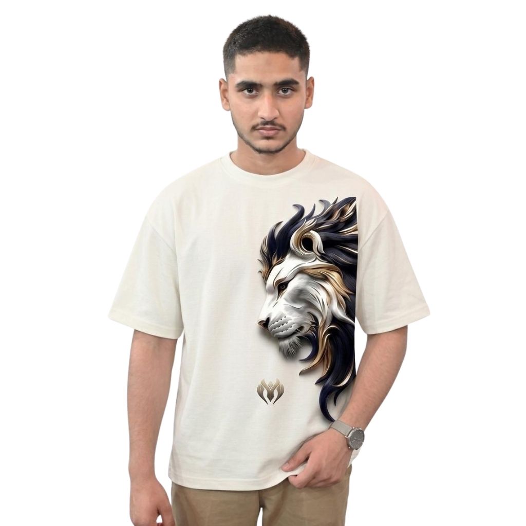 Majestic Lion Oversized Graphic T-Shirt