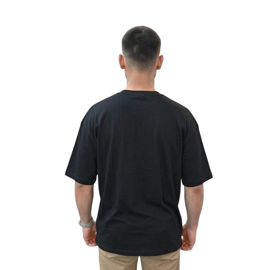 Midnight Wolf Graphic Oversized T-Shirt – Black Premium Cotton Graphic Tee