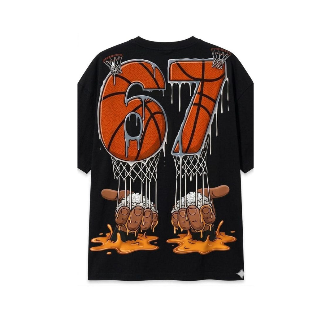ust Do It Basketball Graphic Oversized T-Shirt – Black Premium Cotton Front & Back Print Tee