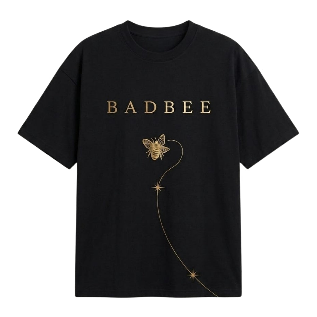 BADBEE Oversized Graphic T-Shirt – Black Premium Cotton Streetwear Tee