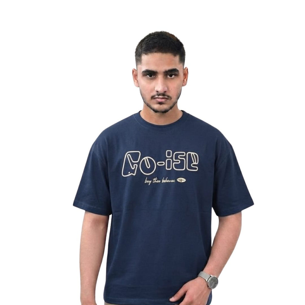Go Rise Graphic Oversized T-Shirt –  Premium Cotton Front & Back Print | Tee for Men