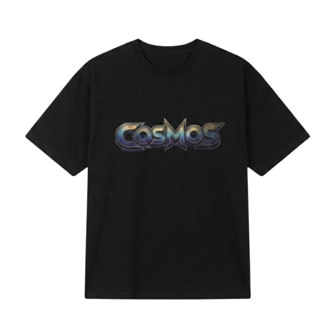 Cosmos Lion Graphic Oversized T-Shirt – Black Premium Cotton Tee for Men