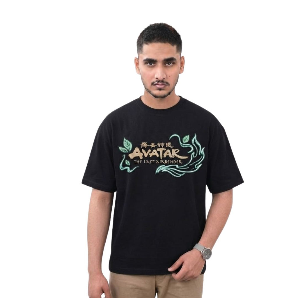 Avatar | The Last Airbender Oversized Graphic T-Shirt – Black | Front & Back Print